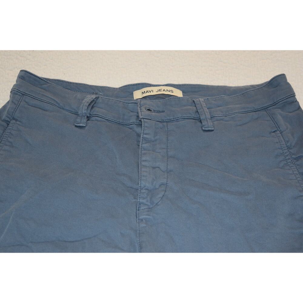 Mavi Jean Shorts Chinos Khakis Golf Mens Size 34 Flat Front Cotton Blue - Picture 2 of 6